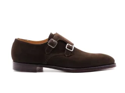 Suede | Monk Straps<Crockett & Jones Melbourne Dark Brown Calf Suede