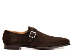 Suede | Monk Straps<Crockett & Jones Monkton Dark Brown Suede