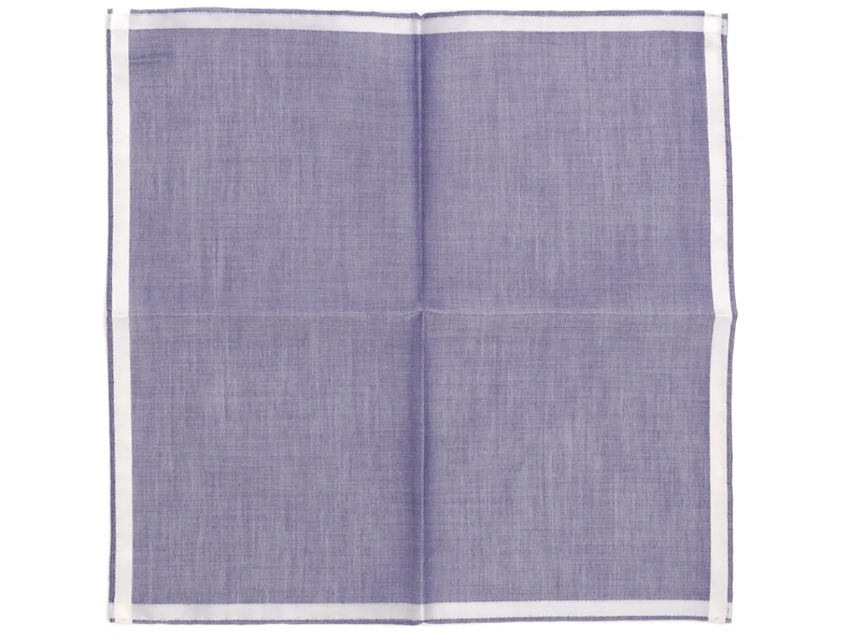 Pocket Squares<Simonnot Godard Navy-White Amalfi Pocket Square