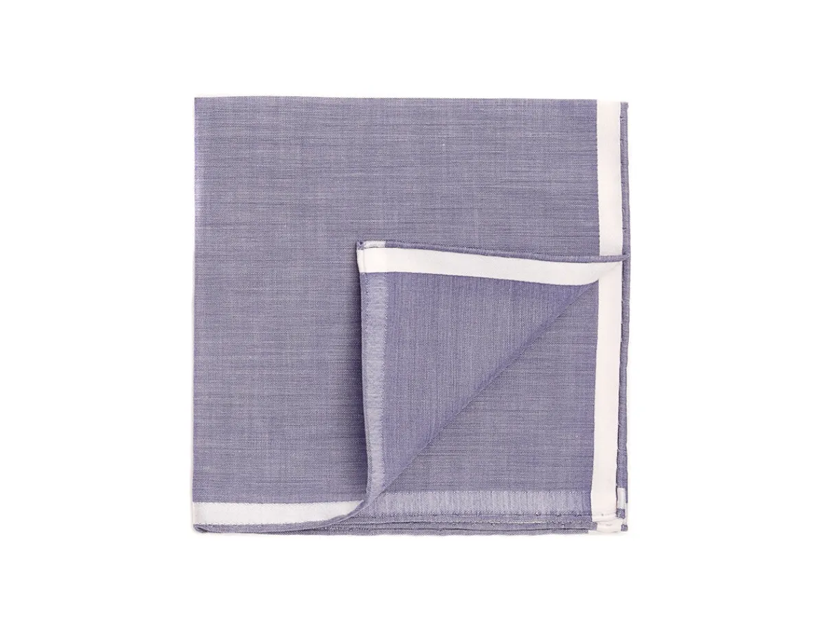 Pocket Squares<Simonnot Godard Navy-White Amalfi Pocket Square