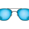 Sunglasses | Eyewear<American Optical Original Pilot Black Blue Mirror Glass Lens