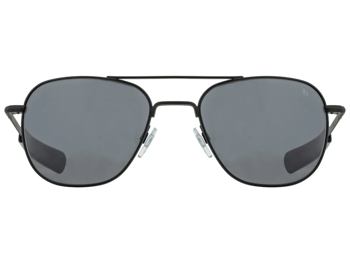 Sunglasses | Eyewear<American Optical Original Pilot Black Grey Glass Lens