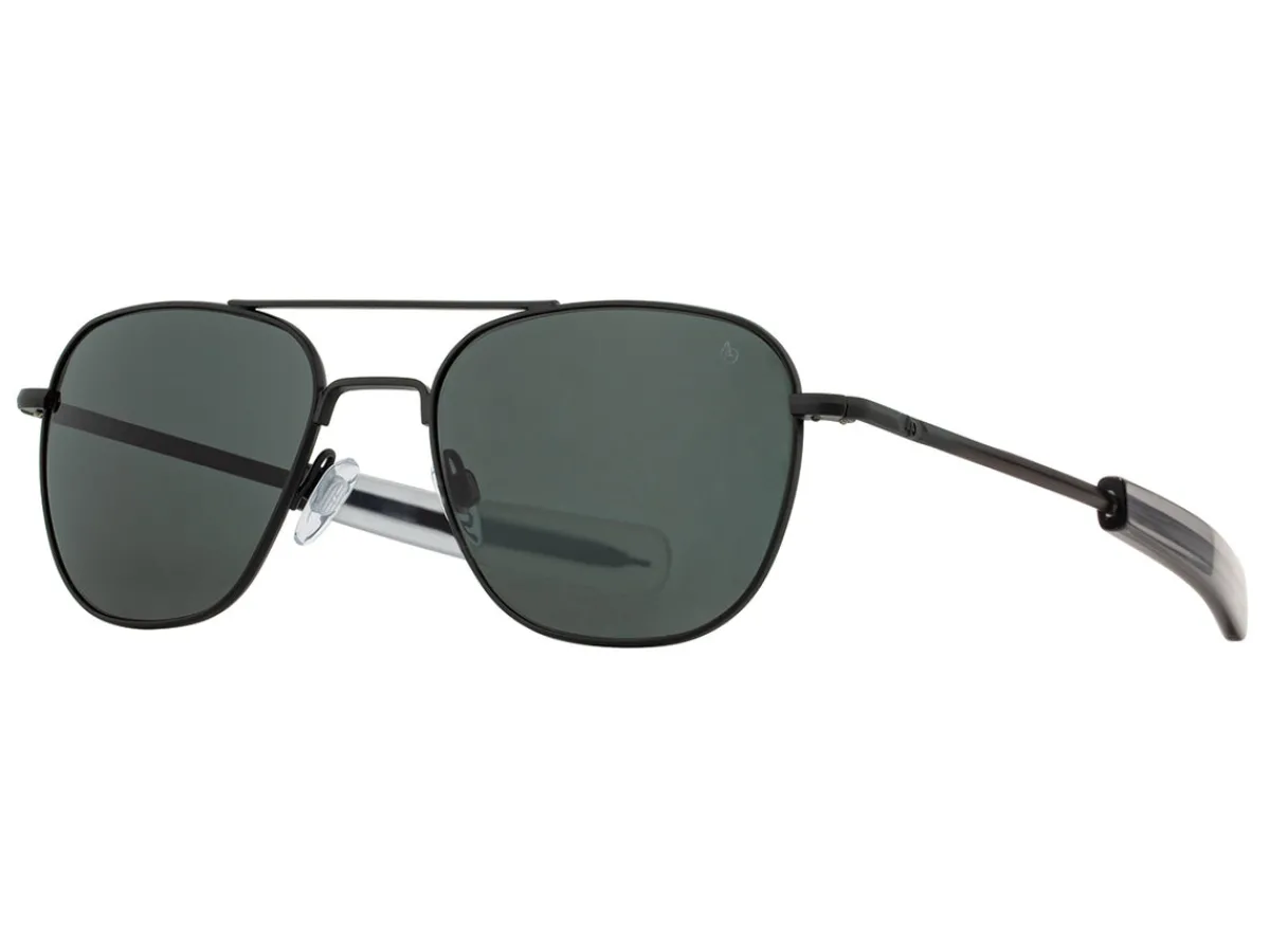 Sunglasses | Eyewear<American Optical Original Pilot Black Grey Glass Lens