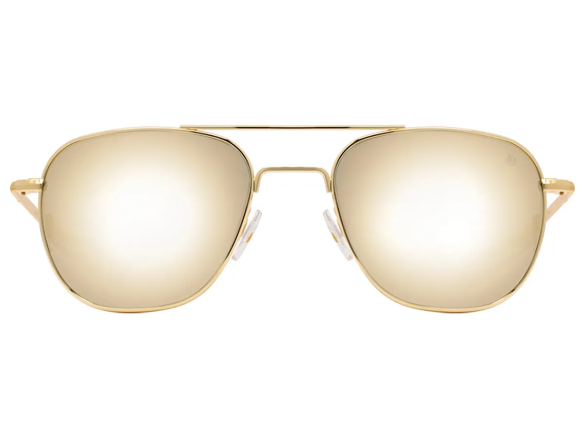 Sunglasses | Eyewear<American Optical Original Pilot Gold Gold Mirror Glass Lens Polarised