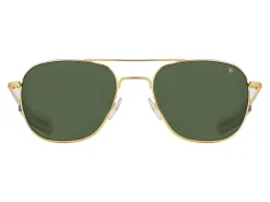 Sunglasses | Eyewear<American Optical Original Pilot Gold Green Glass Lens
