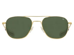 Sunglasses | Eyewear<American Optical Original Pilot Gold Green Glass Lens Polarised