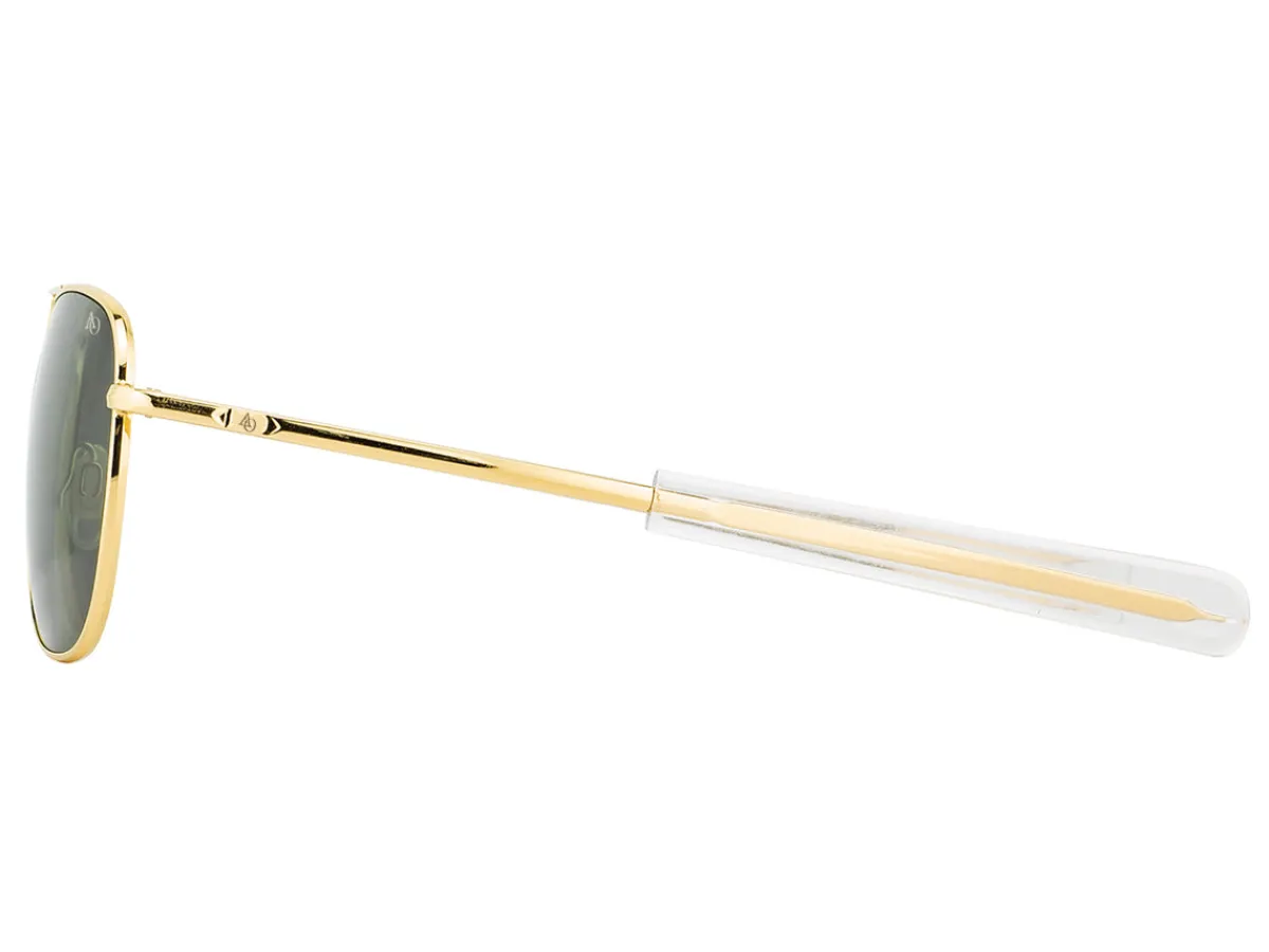 Sunglasses | Eyewear<American Optical Original Pilot Gold Green Glass Lens Polarised