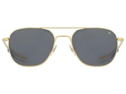 Sunglasses | Eyewear<American Optical Original Pilot Gold Grey Glass Lens Polarised