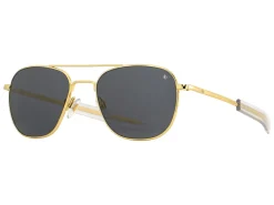 Sunglasses | Eyewear<American Optical Original Pilot Gold Grey Glass Lens