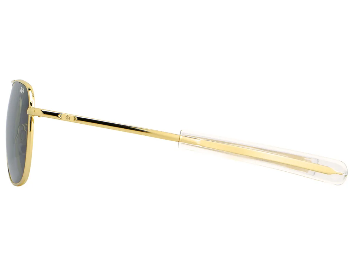 Sunglasses | Eyewear<American Optical Original Pilot Gold Grey Glass Lens