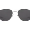 Sunglasses | Eyewear<American Optical Original Pilot Silver Grey Glass Lens Polarised