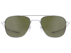 Sunglasses | Eyewear<American Optical Original Pilot Silver Green Glass Lens