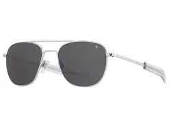 Sunglasses | Eyewear<American Optical Original Pilot Silver Grey Glass Lens Polarised