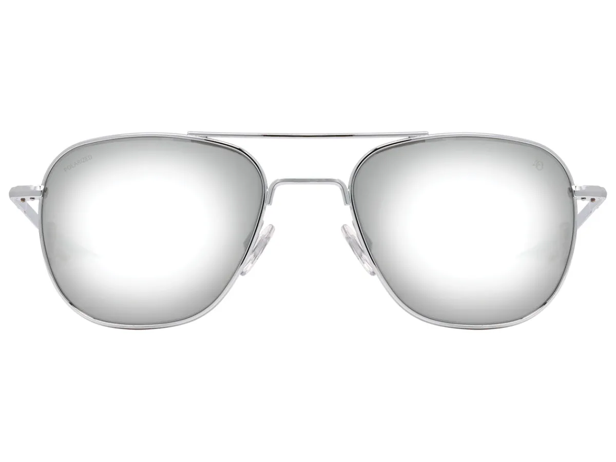 Sunglasses | Eyewear<American Optical Original Pilot Silver Silver Mirror Glass Lens Polarised
