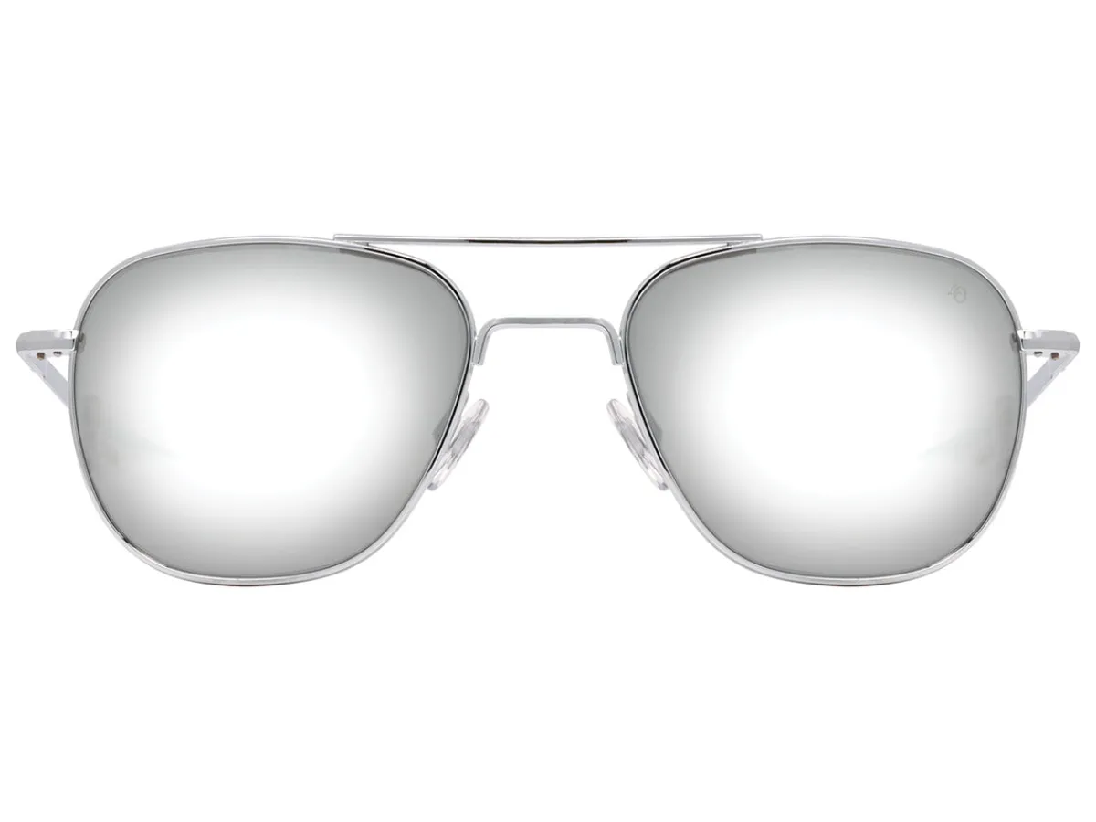 Sunglasses | Eyewear<American Optical Original Pilot Silver Silver Mirror Glass Lens