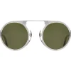 Sunglasses | Eyewear<American Optical Oxford Grey Crystal & Silver Green Nylon Lens