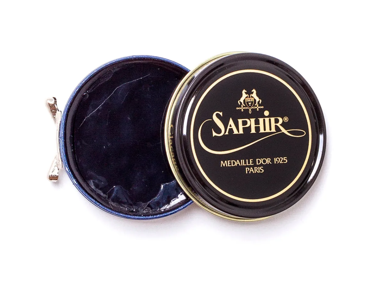 Wax Polishes<Saphir Pate de Luxe Wax Polish 50mL Navy