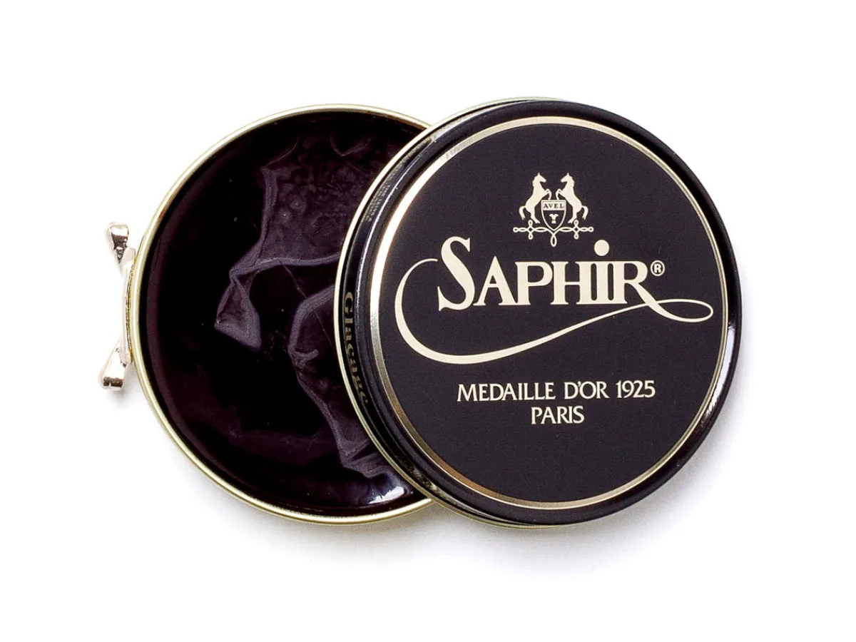 Wax Polishes<Saphir Pate de Luxe Wax Polish 100mL Burgundy