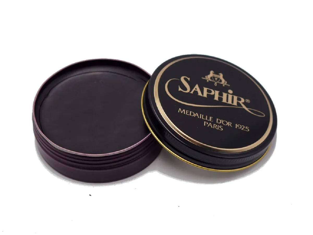 Wax Polishes<Saphir Pate de Luxe Wax Polish 50mL Burgundy