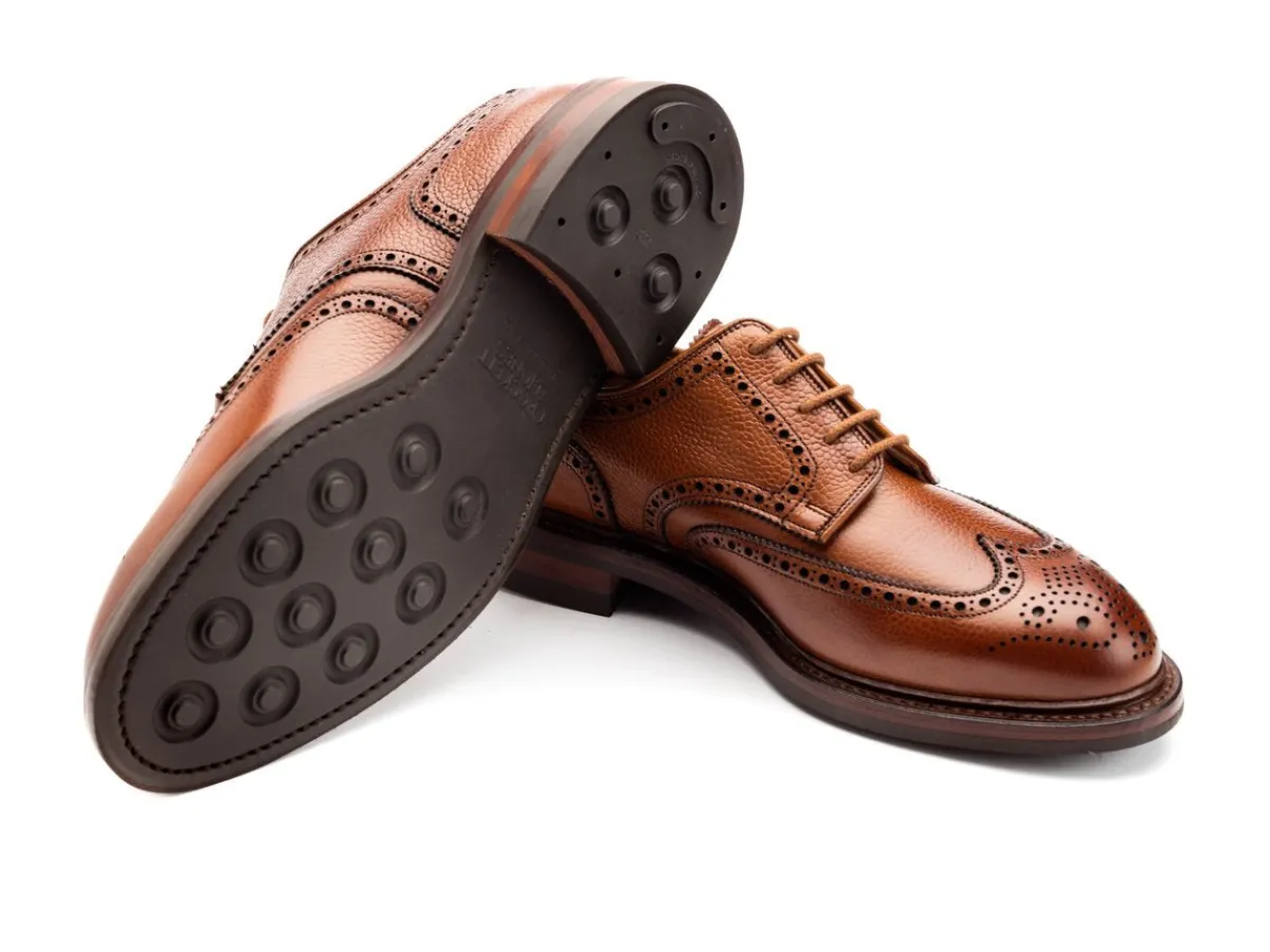Rubber Soles | Brogues<Crockett & Jones Pembroke Tan Scotch Country Grain