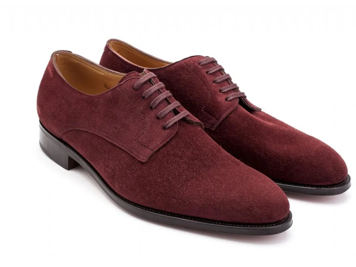 Wide Fitting | Suede<John Lobb Penzance Burgundy Suede EE-width