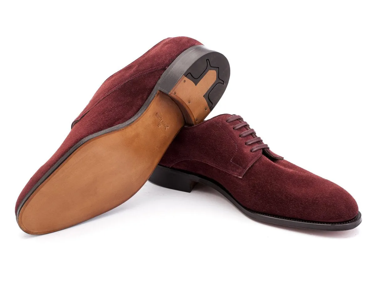 Wide Fitting | Suede<John Lobb Penzance Burgundy Suede EE-width