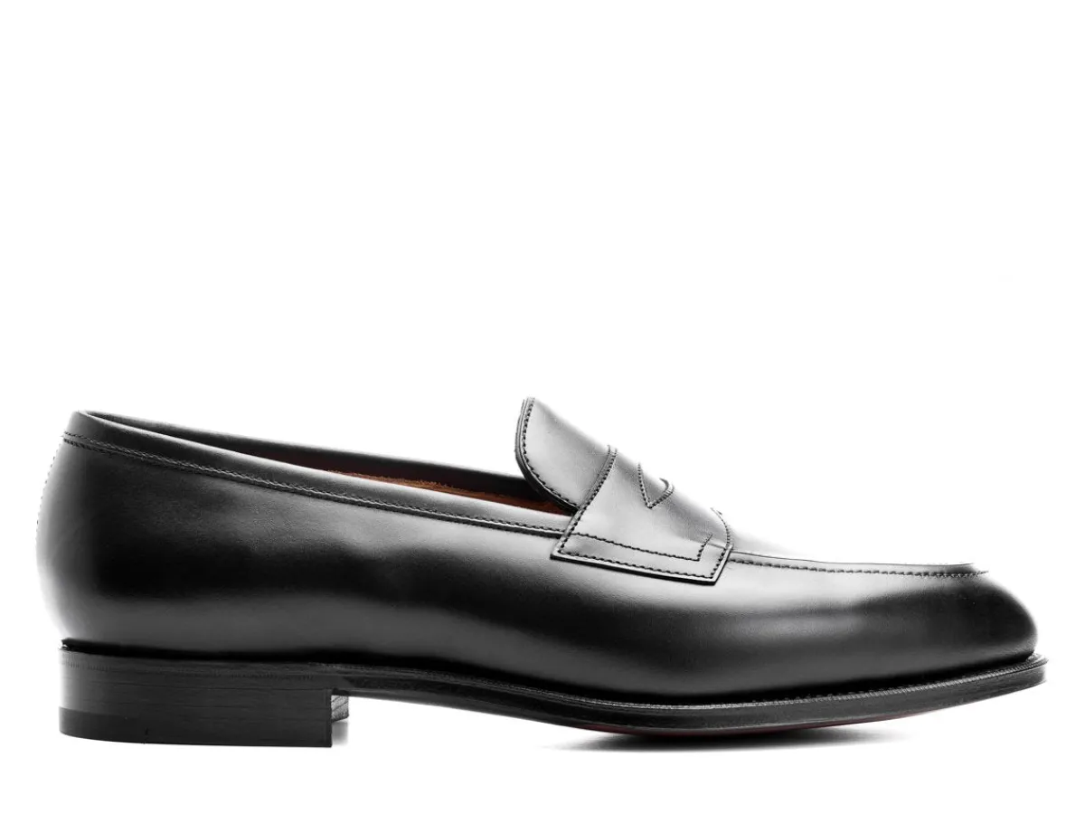 Summer Shoes | Penny Loafers<Edward Green Piccadilly Black Calf