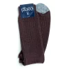 Socks<Corgi Plain Woolen Socks Burgundy