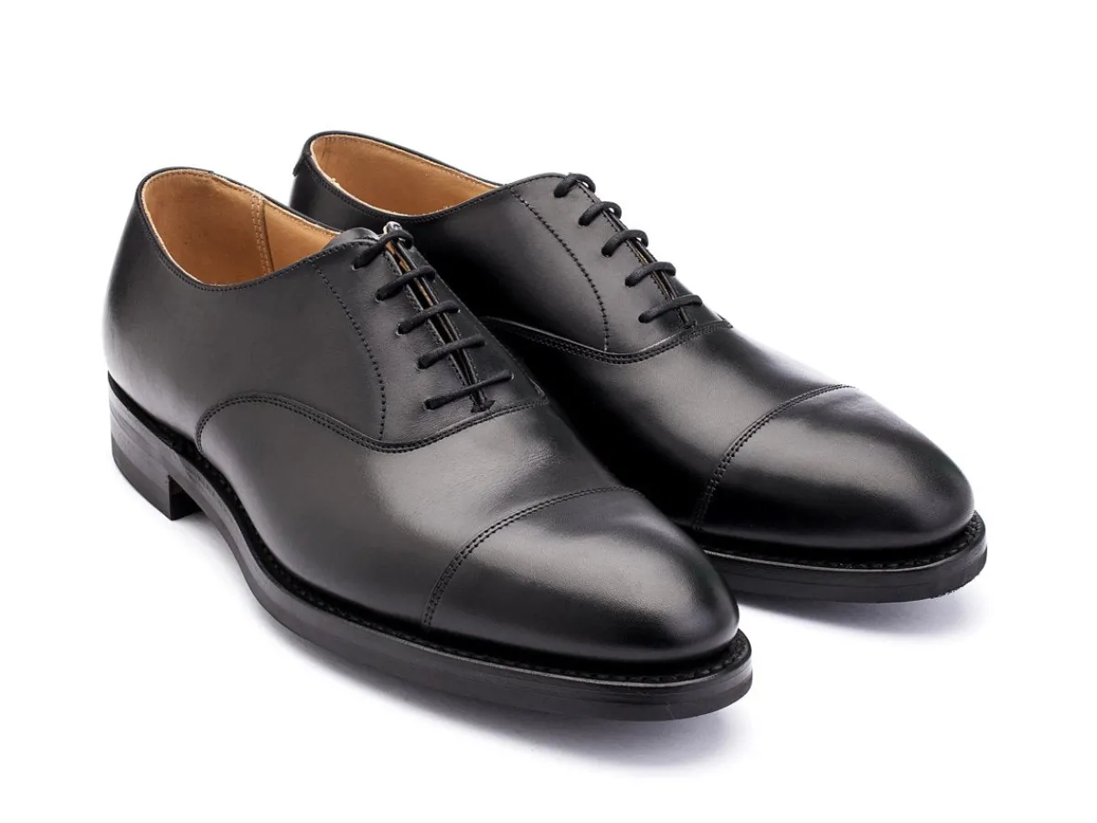 Straight Cap Oxfords | Rubber Soles<Crockett & Jones Radstock Black Calf