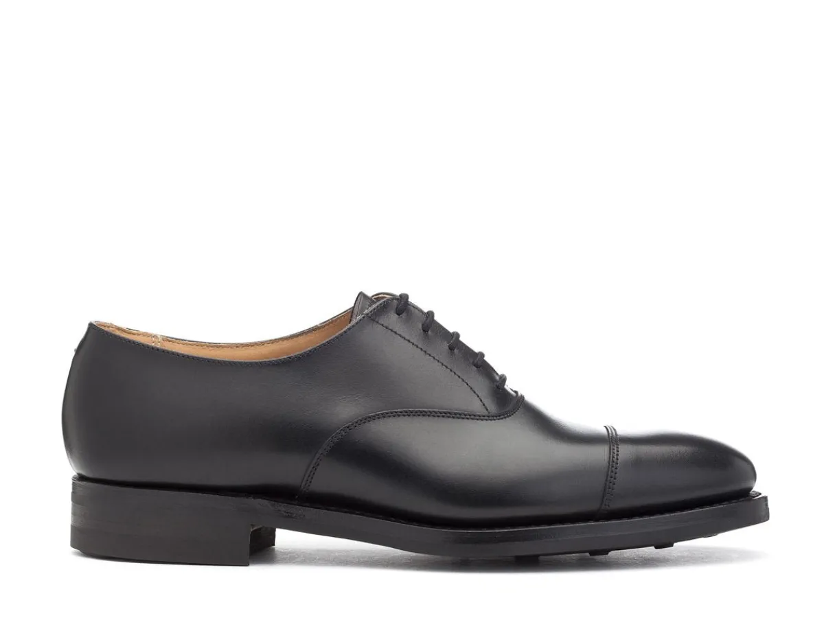 Straight Cap Oxfords | Rubber Soles<Crockett & Jones Radstock Black Calf