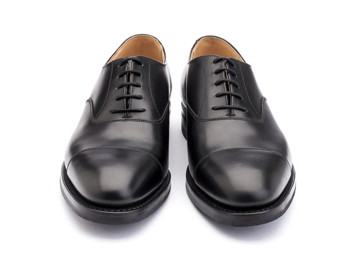 Straight Cap Oxfords | Rubber Soles<Crockett & Jones Radstock Black Calf