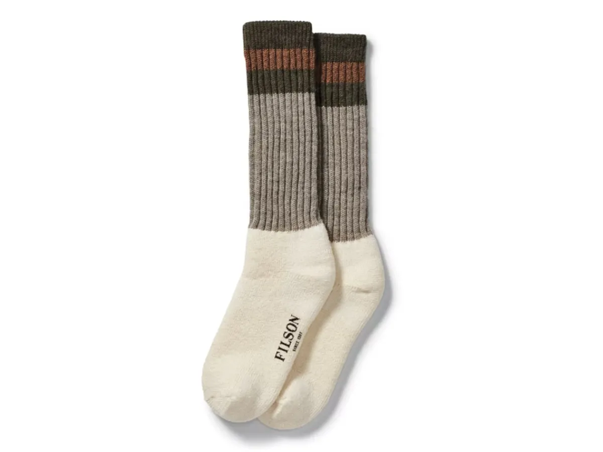 Socks<Filson 1970s Logger Thermal Socks Green & Brown