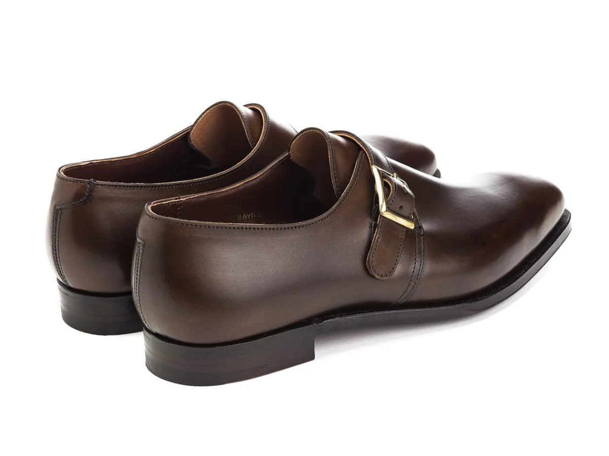 Monk Straps<Crockett & Jones Savile Dark Brown Antique Calf