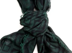Scarves<Rubinacci Scarf Diamond Pattern Green