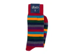 Socks<Corgi Seven Stripe Socks Red