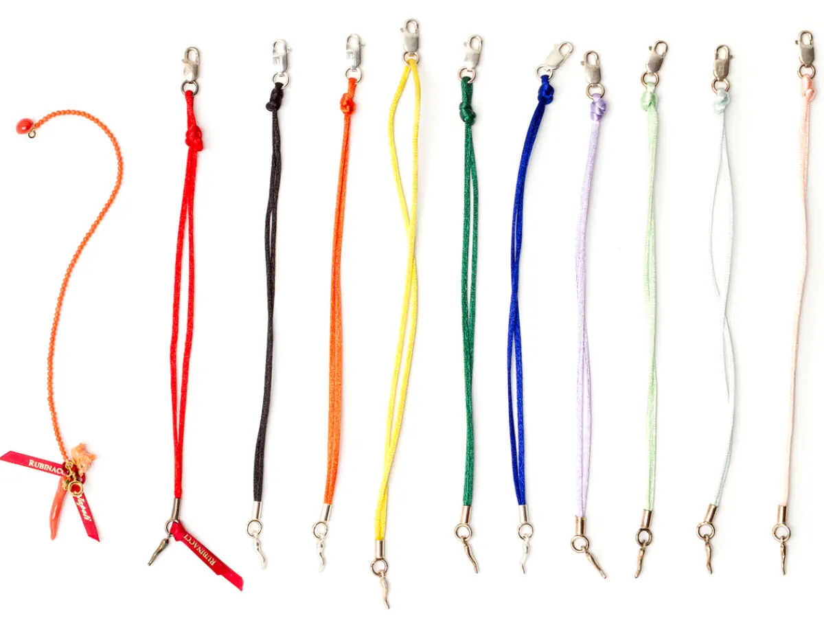 Jewellery | Bracelets<Rubinacci Silk Bracelet with Lucky Chilli Pink