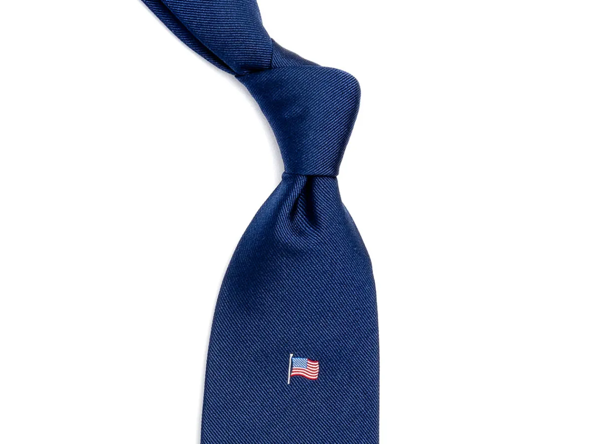 Ties<Double Monk Silk Flag Tie USA
