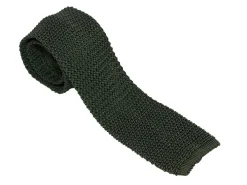 Ties<Double Monk Silk Knit Tie Army Green