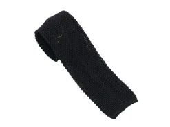 Ties<Double Monk Silk Knit Tie Black