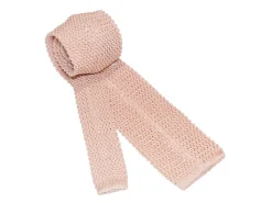 Ties<Double Monk Silk Knit Tie Champagne Pink