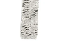 Ties<Double Monk Silk Knit Tie Grey