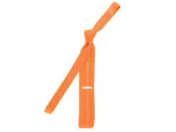 Ties<Double Monk Silk Knit Tie Orange