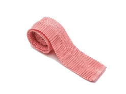 Ties<Double Monk Silk Knit Tie Pink