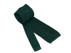 Ties<Double Monk Silk Knit Tie Racing Green