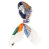 Scarves<Double Monk Silk Patchwork Foulard Classic White