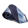 Ties<Tie Your Tie Silk Striped Floral Tie Navy