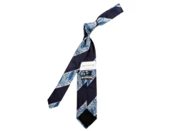 Ties<Tie Your Tie Silk Striped Floral Tie Navy
