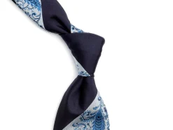 Ties<Tie Your Tie Silk Striped Floral Tie Navy
