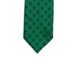 Ties<Double Monk Silk Tie Jacquard Flower Green