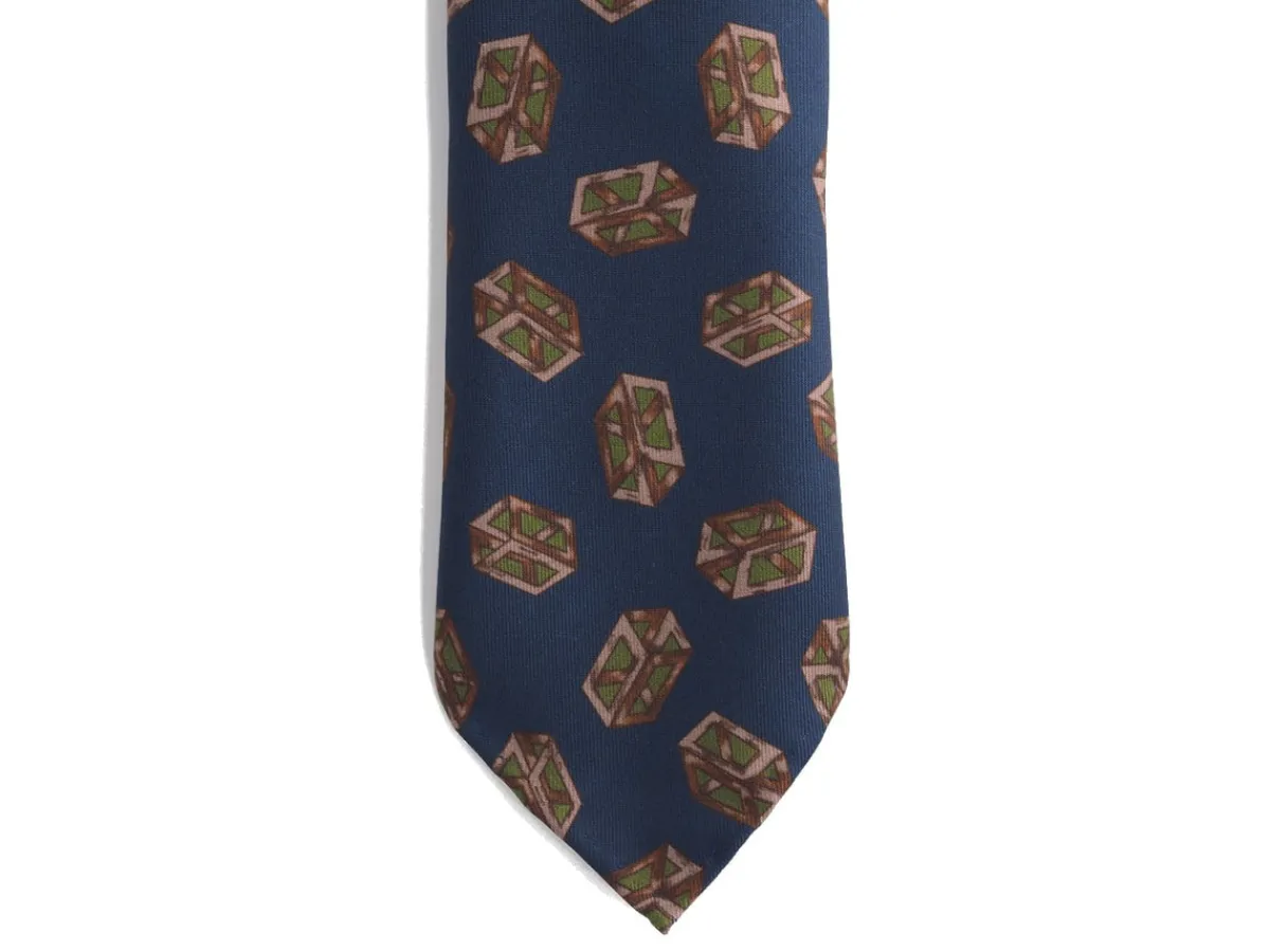 Ties<Tie Your Tie Silk Tie Quader Navy